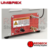 UMAREX READY AIR AIR GUN COMPRESSOR close up of bleed valve and charging point.