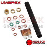 UMAREX READY AIR AIR GUN COMPRESSOR view of spare orings and fuse
