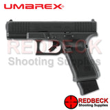 Umarex Glock 19 Gen5 MOS Left Side View Showing the duel safety trigger. 