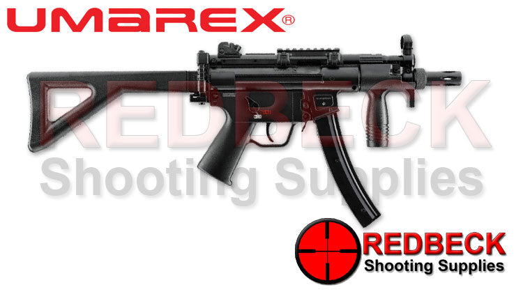 Umarex Heckler And Koch MP5 K PDW Right Side View Showing the vertical fore grip. 