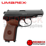 Umarex Legends Makarov Right Side View Showing the trigger and the metal slide. 