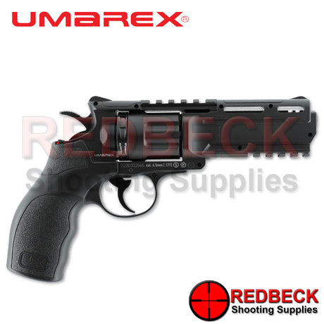 Umarex Tornado Right Side View Showing the hammer and safety switch. 