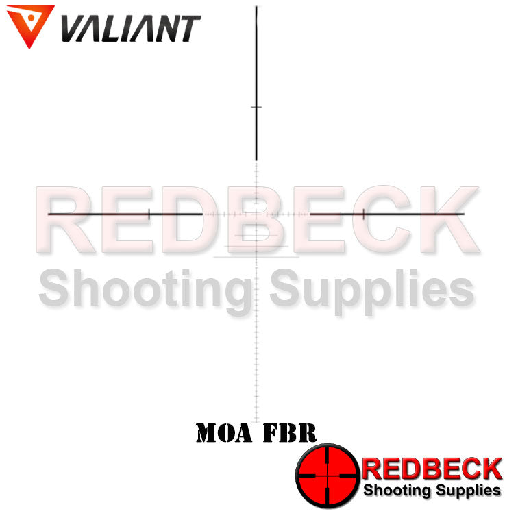 Valiant Optics Air Rifle and Rifle Scope Zephyr 4-16x50 MOA FBR Showing The FBR Reticle.  