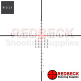 WULF Compact Pro 3-10x40 Rifle Scope HFT Reticle View showing the reticle when its illuminated. 