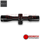 WULF Compact Pro 3-10x40 Rifle Scope Top View showing the turrets and the magnification wheel. 