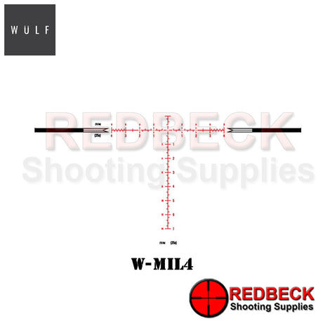 WULF Defender 30 5-25x50 Rifle Scope Reticle W-MIL4 View