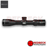 WULF Hurricane Compact 3-10x40 Rifle Scope Side View showing the wulf logo and the magnification wheel. 