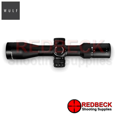 WULF Hurricane Compact 3-10x40 Rifle Scope Top View showing the turrets. 