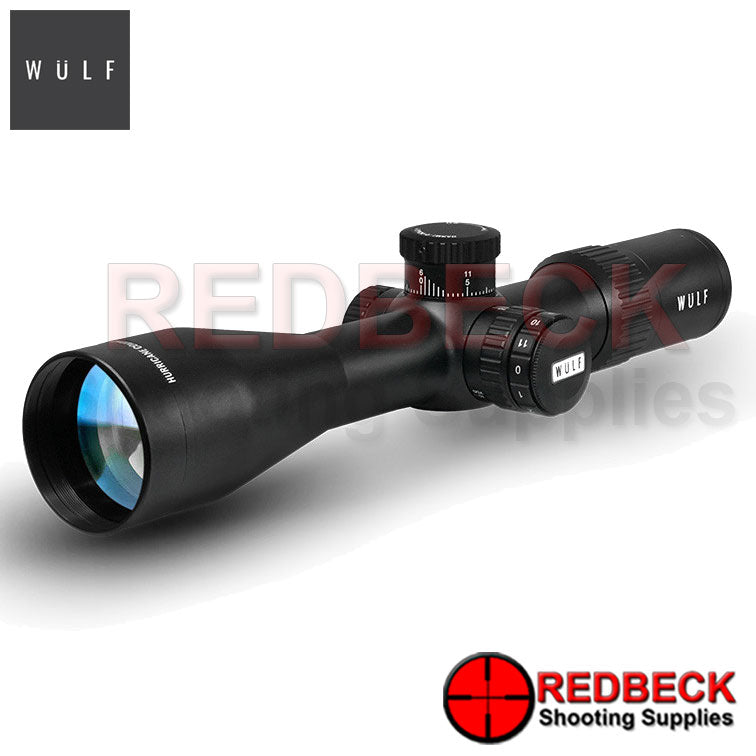 WULF Hurricane Compact 4-14x44 Air Rifle Scope Front View Showing the 44mm front objective lens