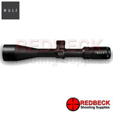 WULF Lightning 30E 6-24x50 Rifle Scope Side View showing the wulf logo. 