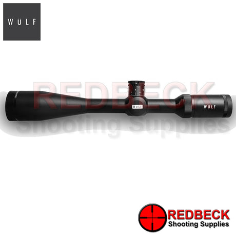 WULF Lightning 7-25x44 Rifle Scope Side View showing the wulf logo. 