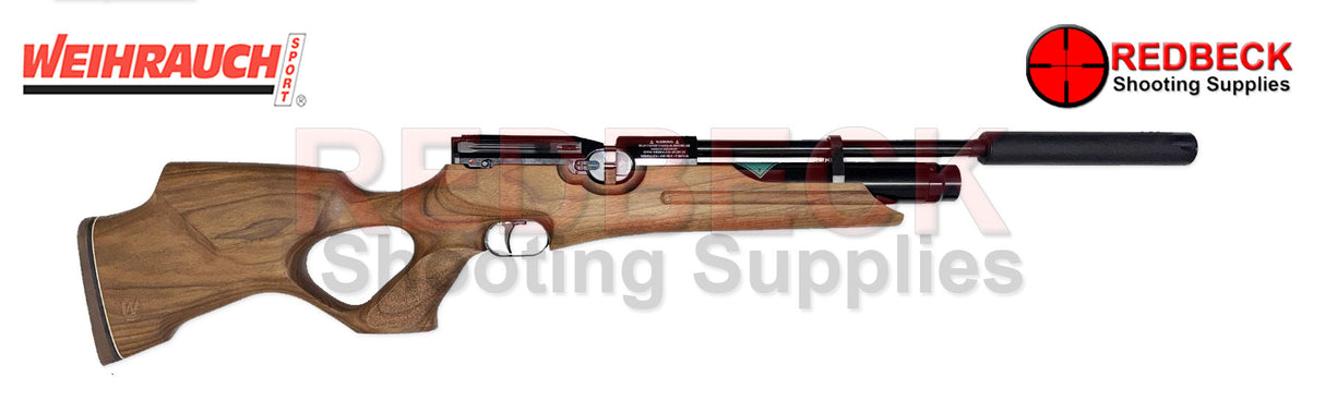 Weihrauch HW100X KT Walnut Thumbhole Carbine RIGHT HAND VIEW