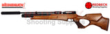 Weihrauch HW100 X T WALNUT 2025 LEFT HAND SIDE view showing the the weihrauch logo. 