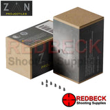 ZAN .177 10 GRAIN PICTURE OF BOX WITH SLUGS IN FRONT OF IT.