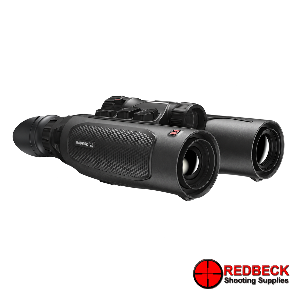 HIKMICRO HABROK 4K HH35L 2.0 day, night and thermal binoculars – front side angle – Redbeck Shooting Supplies
