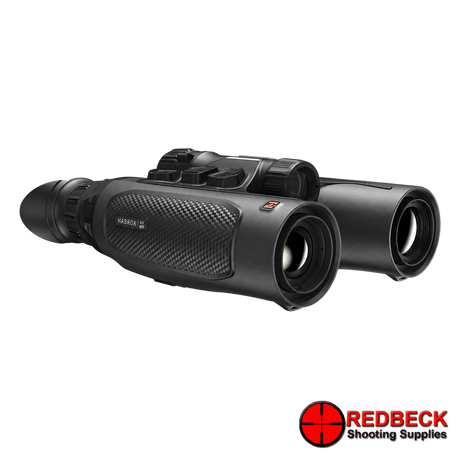 HIKMICRO HABROK 4K HH35L 2.0 day, night and thermal binoculars – front side angle – Redbeck Shooting Supplies