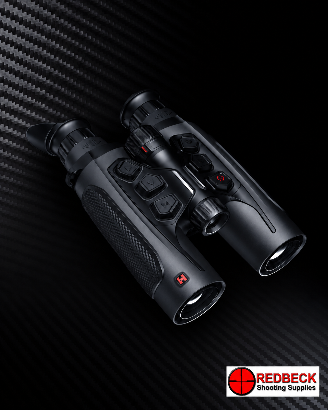 HIKMICRO HABROK 4K HH35L 2.0 day night and thermal binoculars – carbon background – Redbeck Shooting Supplies