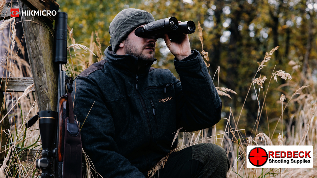 HIKMICRO HABROK 4K HH35L 2.0 day night and thermal binoculars – woodland observation – Redbeck Shooting Supplies
