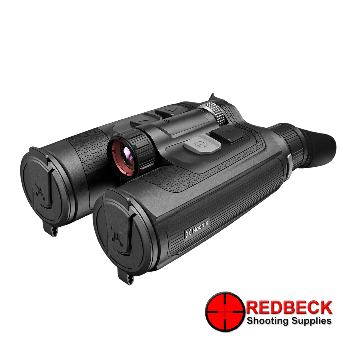 Nocpix OMNI L19R 8K day, night and thermal binoculars – front left view – Redbeck Shooting Supplies