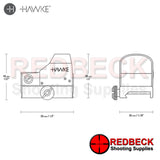 Hawke Reflex Sight for Weaver diagram