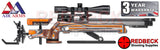 The Air Arms XTi-50 Field Target air rifle with Orange Laminate Stock Right Hand View.