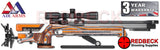 The Air Arms XTi-50 HFT Hunter Field Target air rifle is a purpose-designed, ultra-high specification, Hunter Field Target competition airgun. Shown here in an right hand view with orange laminate stock.