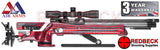 The Air Arms XTi-50 HFT Hunter Field Target air rifle is a purpose-designed, ultra-high specification, Hunter Field Target competition airgun. Shown here in an right hand view with red laminate stock.