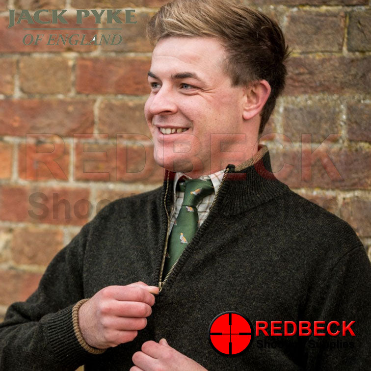 Jack Pyke Shooters Dark Green Ashcombe Zip Neck Pullover