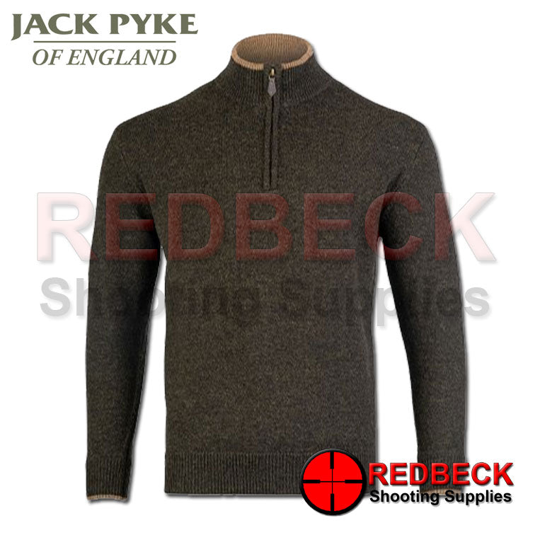 JACK PYKE Ashcombe - Maglione con Zip - in 100% Lana di Agnello - Blu JACK PYKE Ashcombe - Maglione con Zip - in 100% Lana di Agnello - Blu