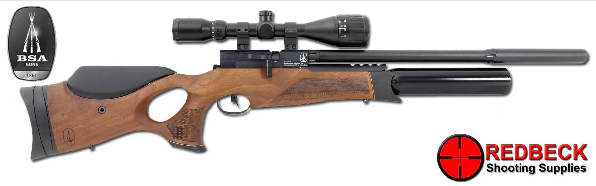 BSA R12 CLX Pro Thumbhole Walnut Air Rifle – Redbeck Shooting Supplies