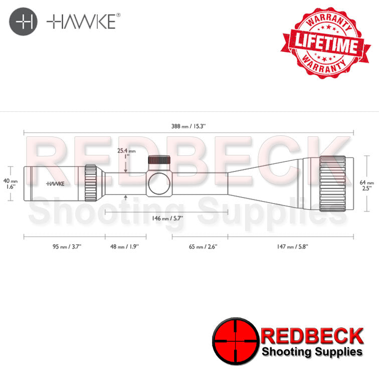 Hawke Vantage 4-16×50 AO Mil Dot IR scope