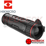 HIK Micro Falcon FH35 Monocular side angled view showing lense cap open