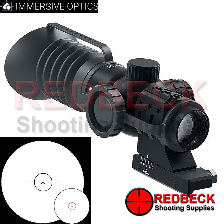 Immersive Optics 5x24 Prismatic Air Rifle Scope Rapid Mil Dot with MOA ...