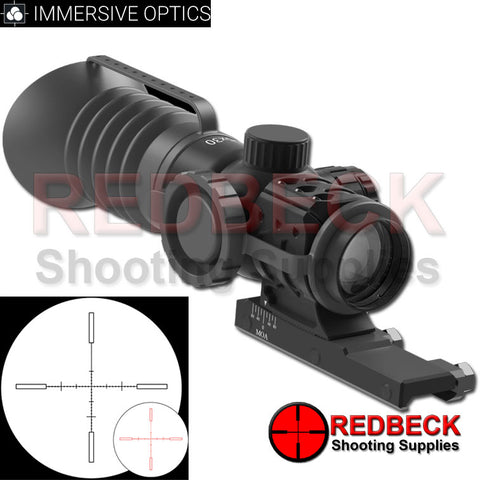 Immersive Optics 5x30 Prismatic Air Rifle Scope Mil Dot with MOA Adjustable Mounts