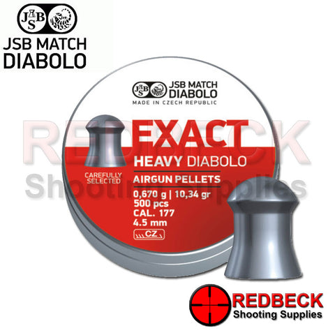 JSB EXACT HEAVY DIABOLO AIRGUN PELLETS IN .177