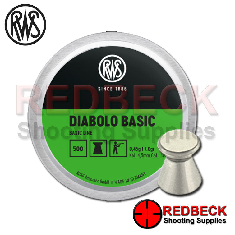 Diabolo Rws RWS Diabolo Basic Airgun Pellets – Redbeck Shooting Supplies