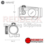 Hawke Vantage Red Dot 1x25 9-11mm dovetail mounts