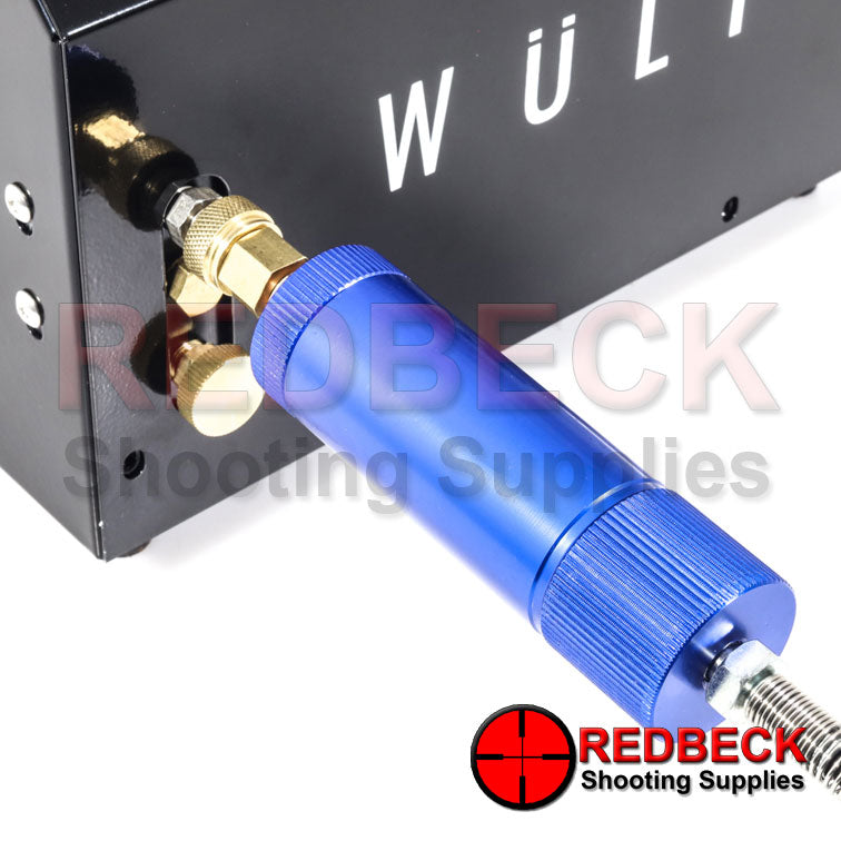 WULF AIRRIFLE AND AIRGUN Portable PCP Compressor close up showing filter