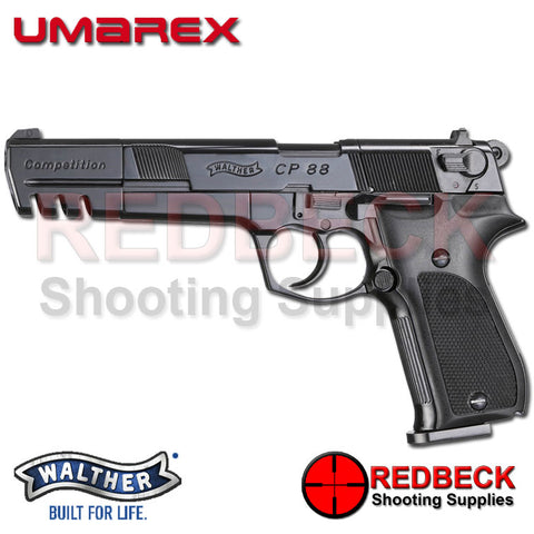 Walther CP88 Competition Black C02 Air Pistol 6 Inch