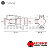 Hawke Red Dot 1x30 9-11mm / Weaver Rail Diagram