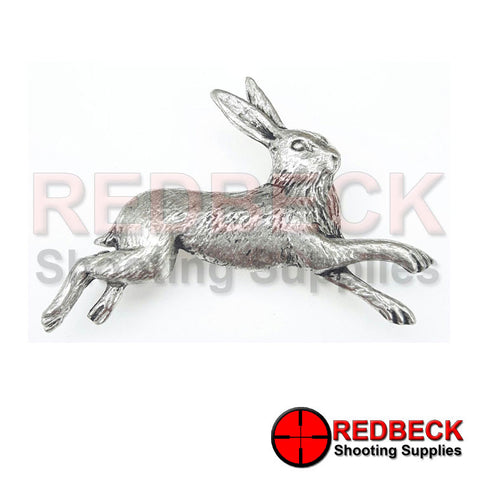 Pewter Hare Pin Badge